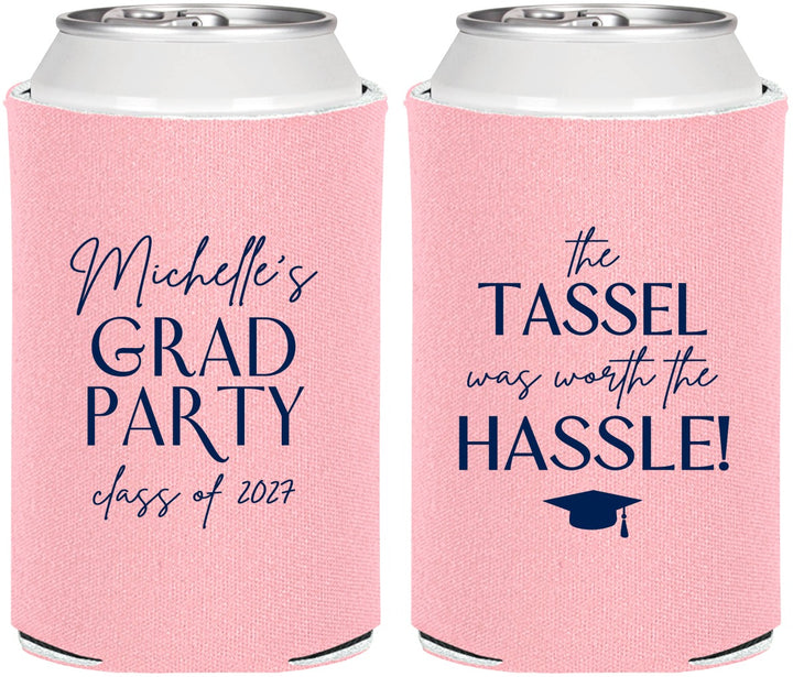 Personalized Graduation Can Coolers - Class Of 2027 Tassel Hassel | 130011