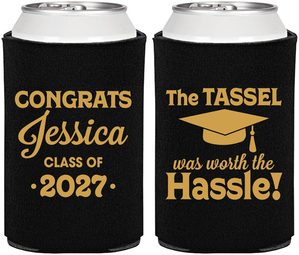 Personalized Graduation Can Coolers - Class Of 2027 Tassel Hassel | 130012