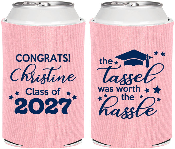 Personalized Graduation Can Coolers - Class Of 2027 Tassel Hassel | 130013