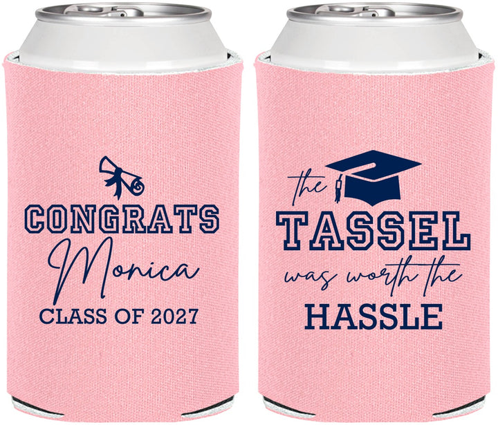Personalized Graduation Can Coolers - Class Of 2027 Tassel Hassel | 130014