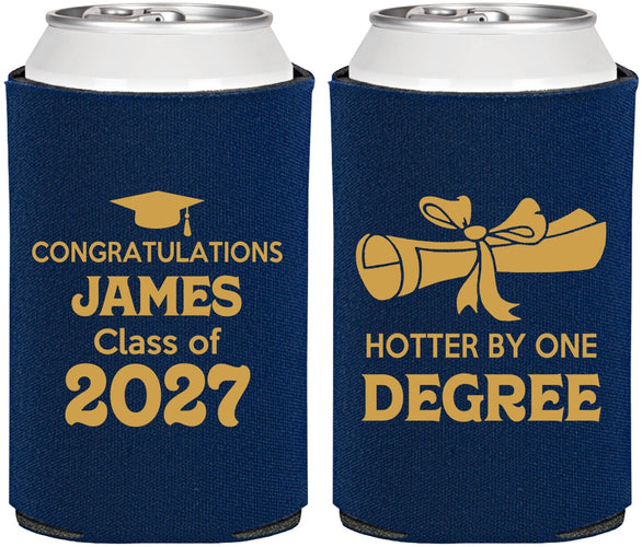Personalized Graduation Can Coolers - Class Of 2027 Hotter Degree | 130022