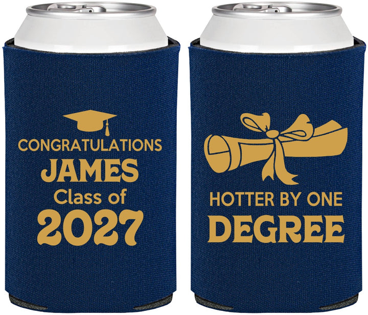 Personalized Graduation Can Coolers - Class Of 2027 Hotter Degree | 130022