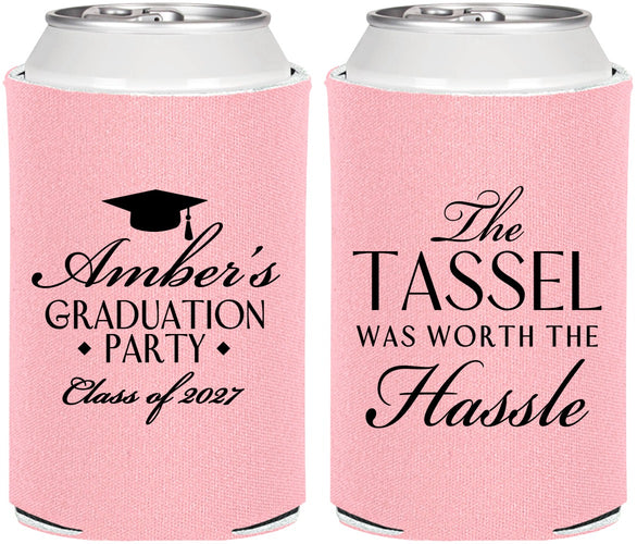 Personalized Graduation Can Coolers - Class Of 2027 Tassel Hassel | 130030