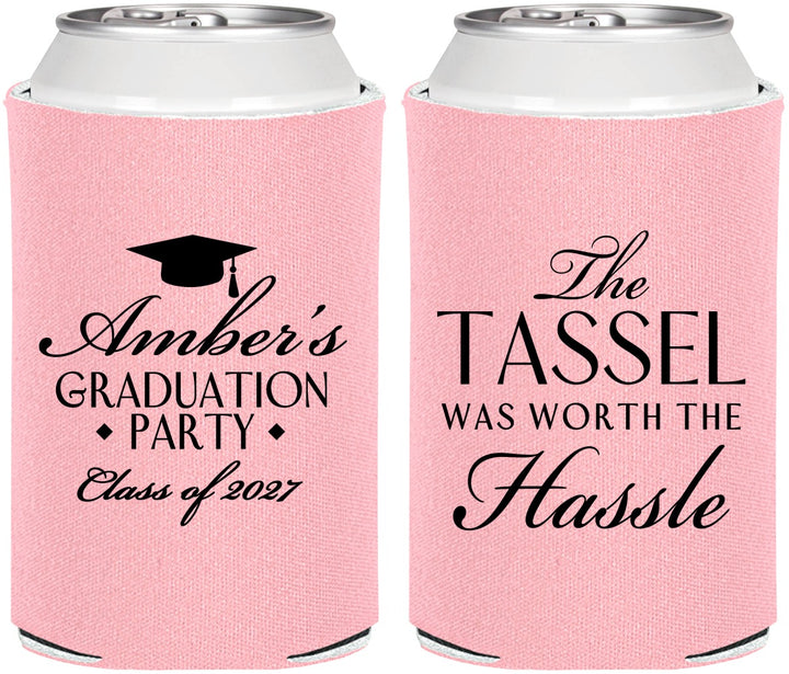 Personalized Graduation Can Coolers - Class Of 2027 Tassel Hassel | 130030