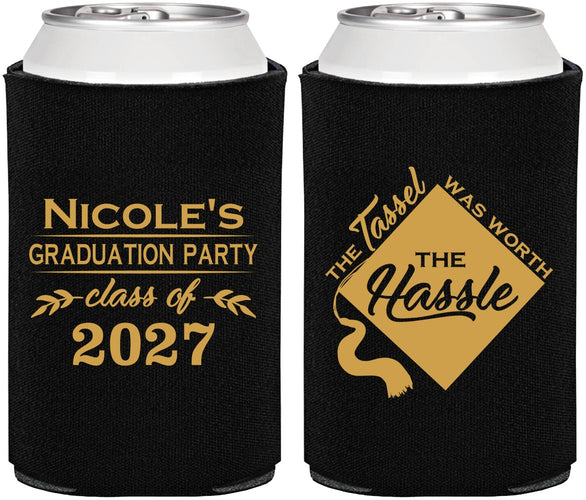 Personalized Graduation Can Coolers - Class Of 2027 Tassel Hassel | 130032