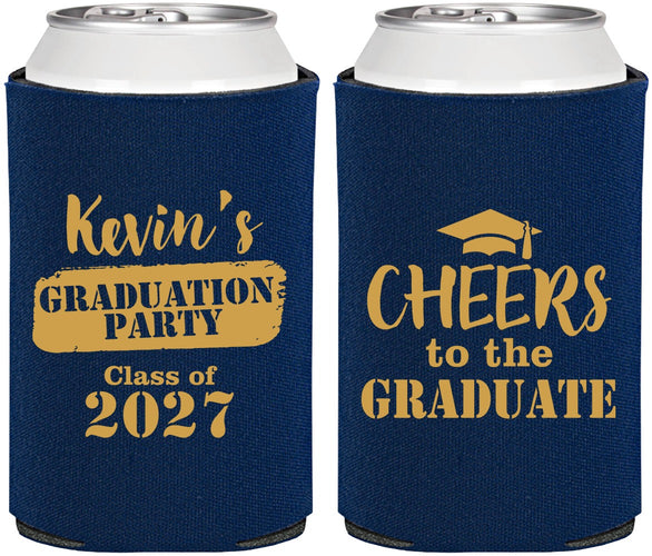 Personalized Graduation Can Coolers - Class Of 2027 Cheers Graduate | 130034