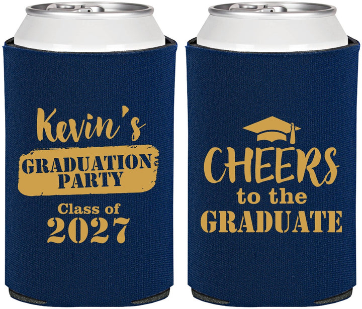 Personalized Graduation Can Coolers - Class Of 2027 Cheers Graduate | 130034