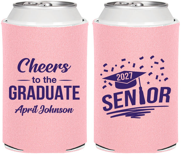 Personalized Graduation Can Coolers - Class Of 2027 Cheers Graduate | 130035