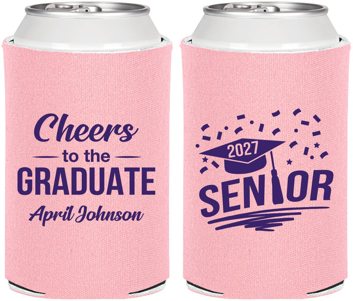 Personalized Graduation Can Coolers - Class Of 2027 Cheers Graduate | 130035