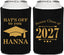 Personalized Graduation Can Coolers - Class Of 2027 Hats Off | 130049
