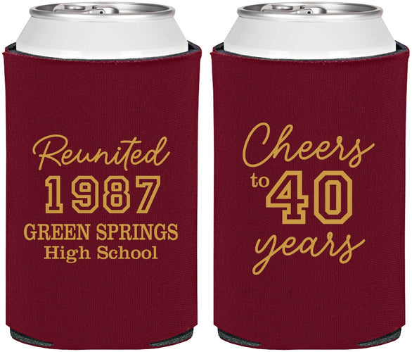 Personalized Class Reunion Can Coolers - Class Of 1987 40 Year | 140003