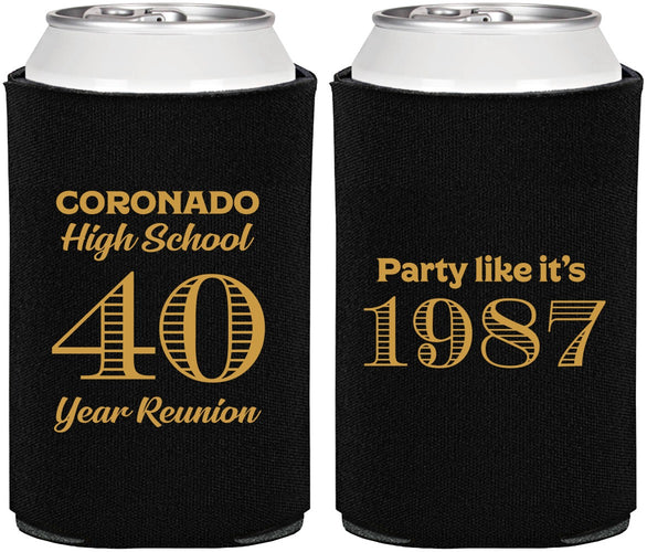 Personalized Class Reunion Can Coolers - Class Of 1987 40 Year | 140008