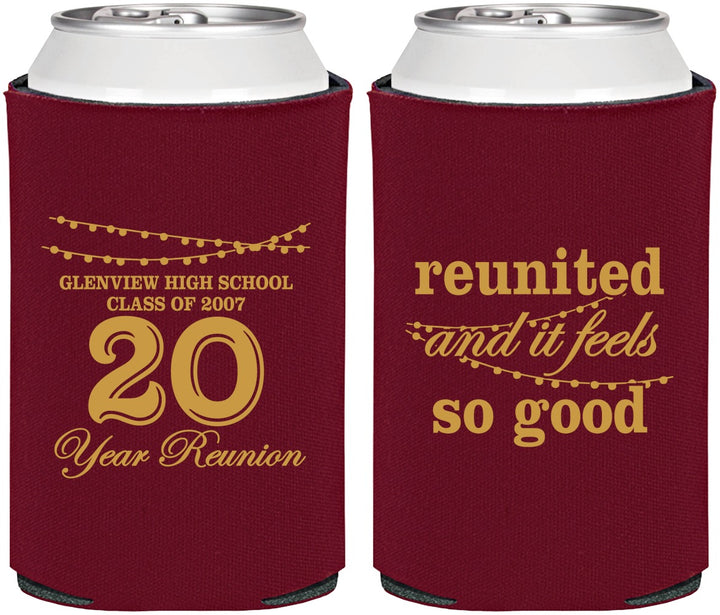 Personalized Class Reunion Can Coolers - Class Of 2007 20 Year | 140011