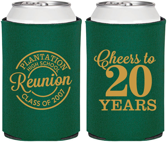 Personalized Class Reunion Can Coolers - Class Of 2007 20 Year | 140021
