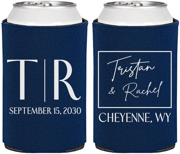 Personalized Wedding Can Coolers - Wyoming | 149