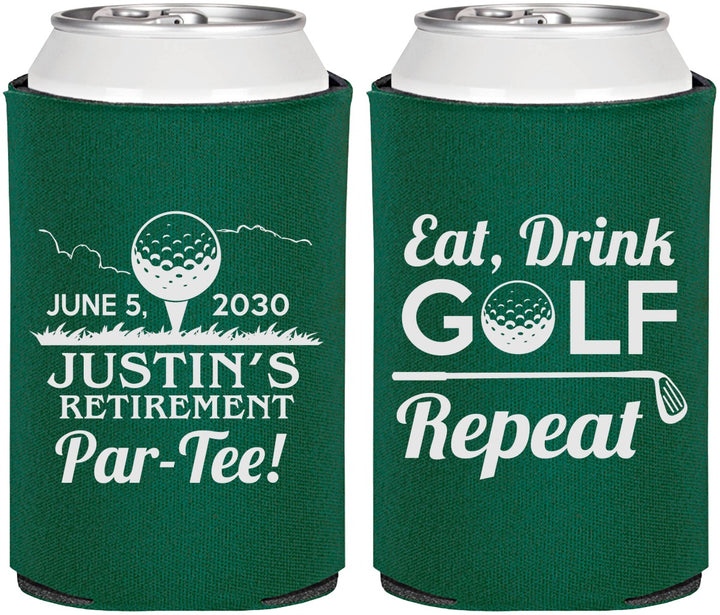 Personalized Retirement Can Coolers - Eat Drink Golf Repeat | 150005