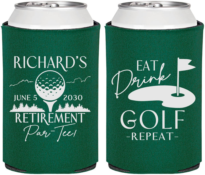 Personalized Retirement Can Coolers - Eat Drink Golf Repeat | 150006