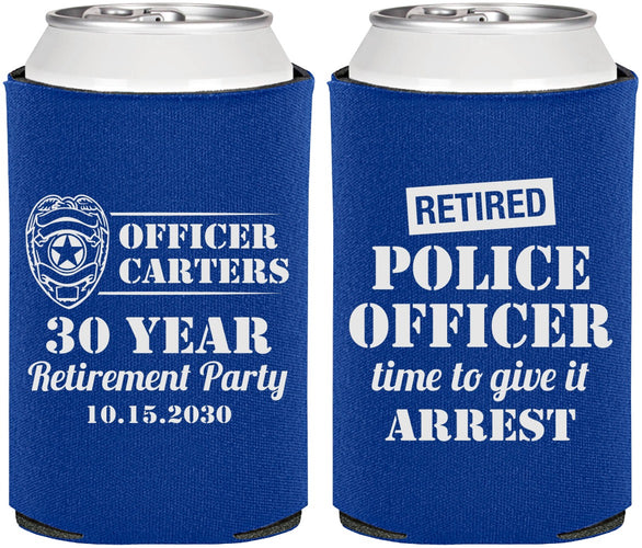 Personalized Retirement Can Coolers - Police Officer | 150010