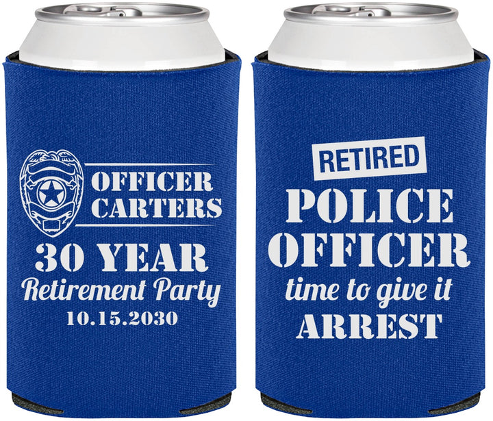 Personalized Retirement Can Coolers - Police Officer | 150010