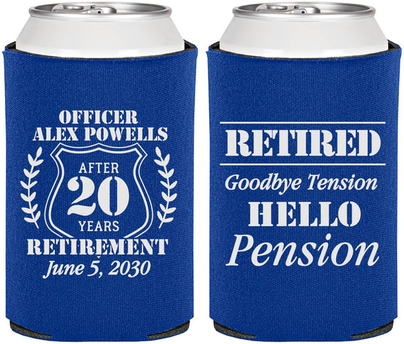 Personalized Retirement Can Coolers - Police Officer | 150011