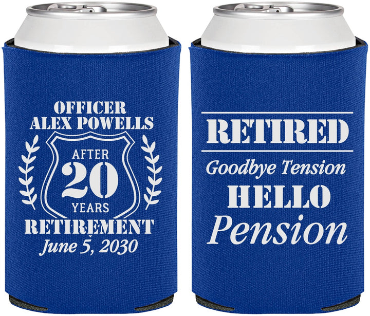 Personalized Retirement Can Coolers - Police Officer | 150011