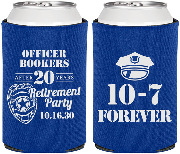 Personalized Retirement Can Coolers - Police Officer | 150012