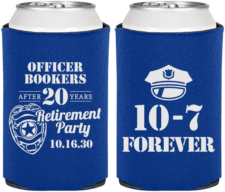 Personalized Retirement Can Coolers - Police Officer | 150012