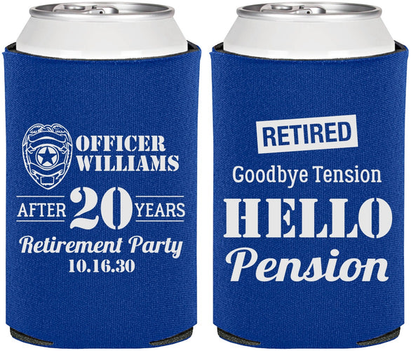 Personalized Retirement Can Coolers - Police Officer | 150013