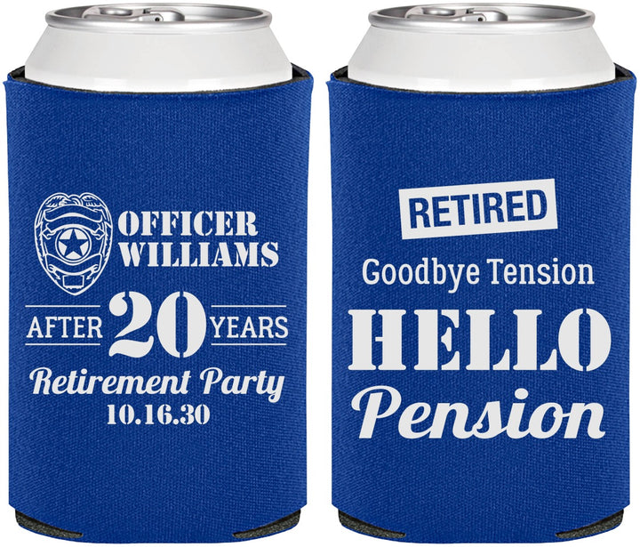 Personalized Retirement Can Coolers - Police Officer | 150013