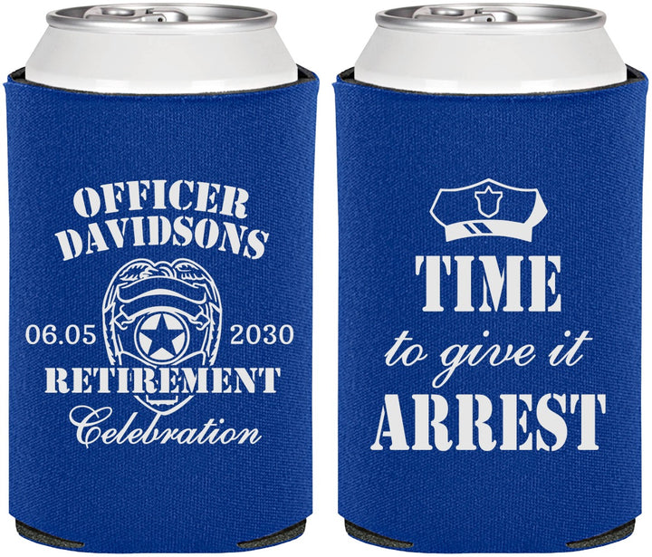 Personalized Retirement Can Coolers - Police Officer | 150014