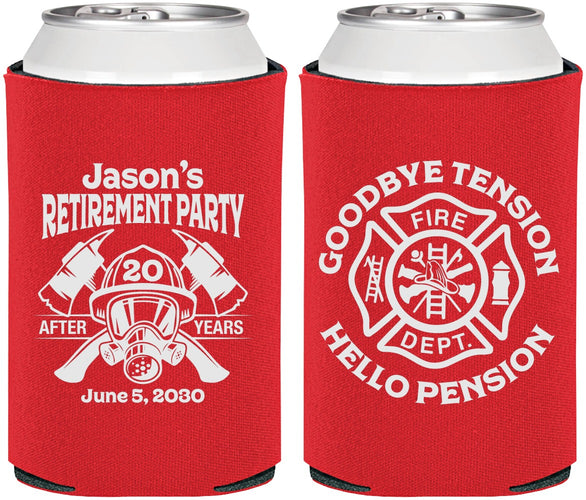 Personalized Retirement Can Coolers - Firefighter | 150015