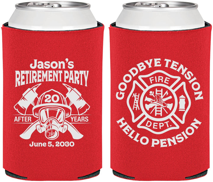 Personalized Retirement Can Coolers - Firefighter | 150015
