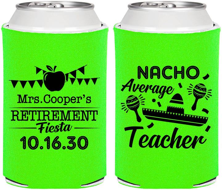 Personalized Retirement Can Coolers - Nacho Average Teacher | 150023