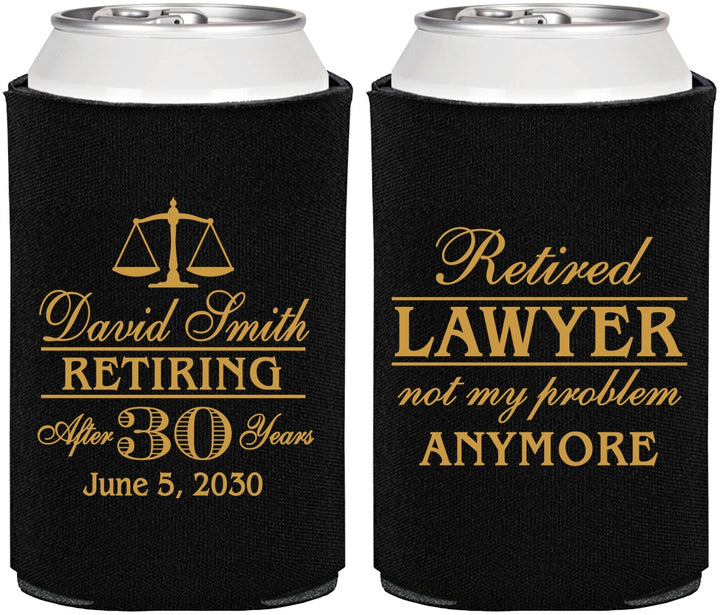 Personalized Retirement Can Coolers - Lawyer | 150025