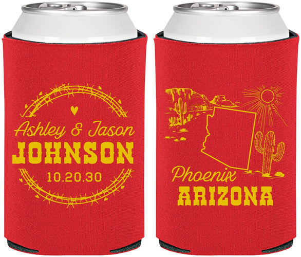 Personalized Wedding Can Coolers - Arizona | 152