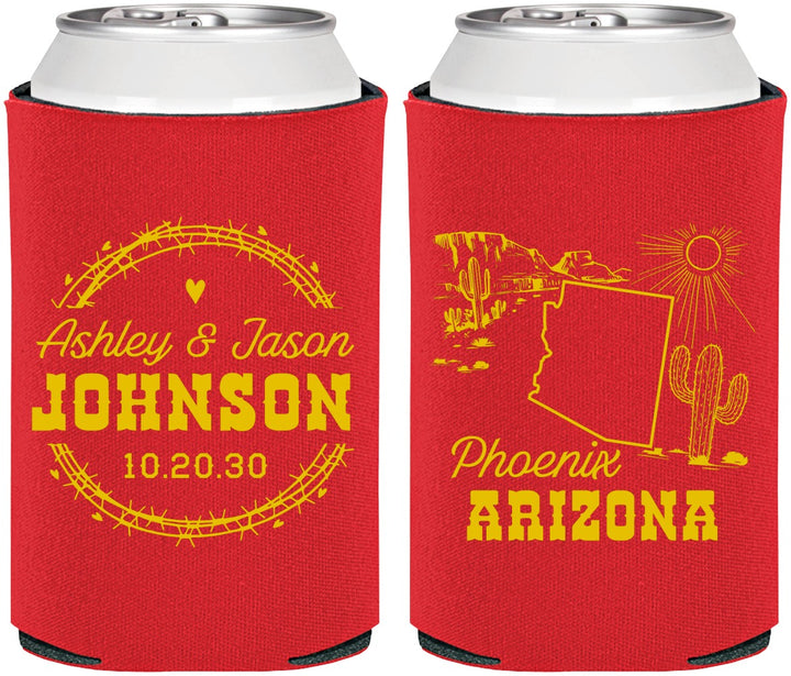 Personalized Wedding Can Coolers - Arizona | 152