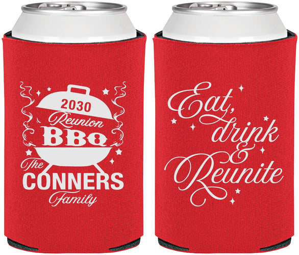 Personalized Family Reunion Can Coolers - Bbq Eat Drink Reunite | 160000
