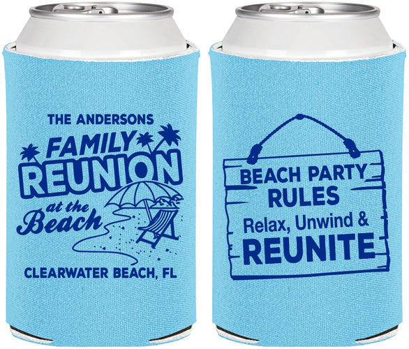 Personalized Family Reunion Can Coolers - Beach Reunite | 160011