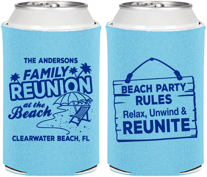 Personalized Family Reunion Can Coolers - Beach Reunite | 160011