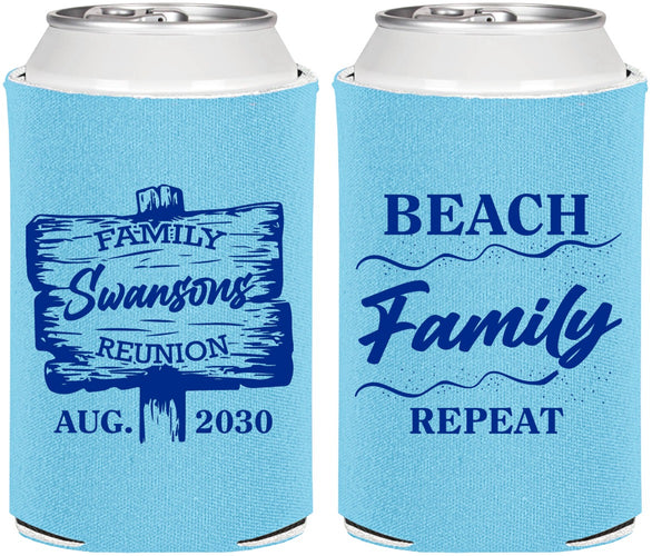 Personalized Family Reunion Can Coolers - Beach Family Repeat | 160013