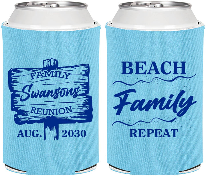 Personalized Family Reunion Can Coolers - Beach Family Repeat | 160013