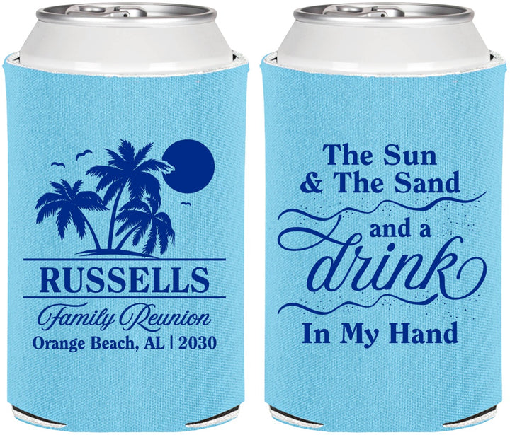 Personalized Family Reunion Can Coolers - Sun Sand Drink Beach | 160015