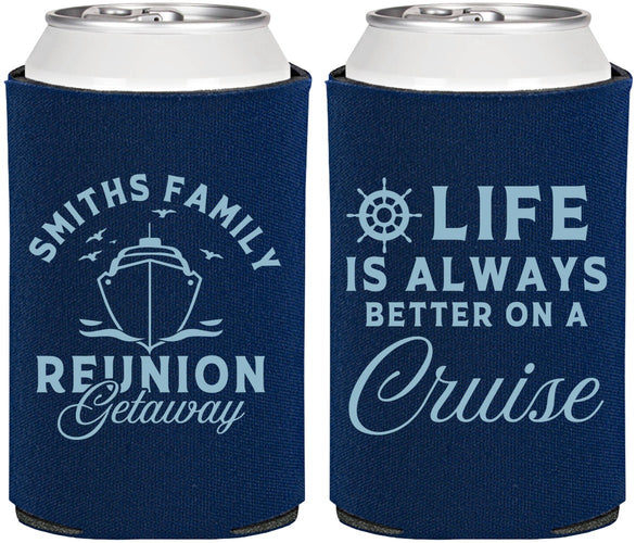 Personalized Family Reunion Can Coolers - Cruise Nautical | 160022
