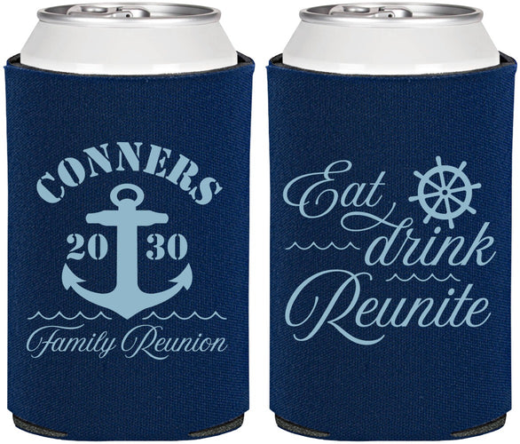 Personalized Family Reunion Can Coolers - Cruise Anchor | 160028