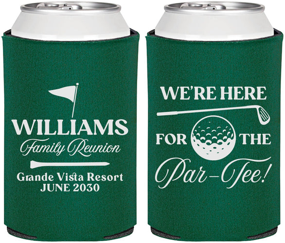 Personalized Family Reunion Can Coolers - Golf | 160047