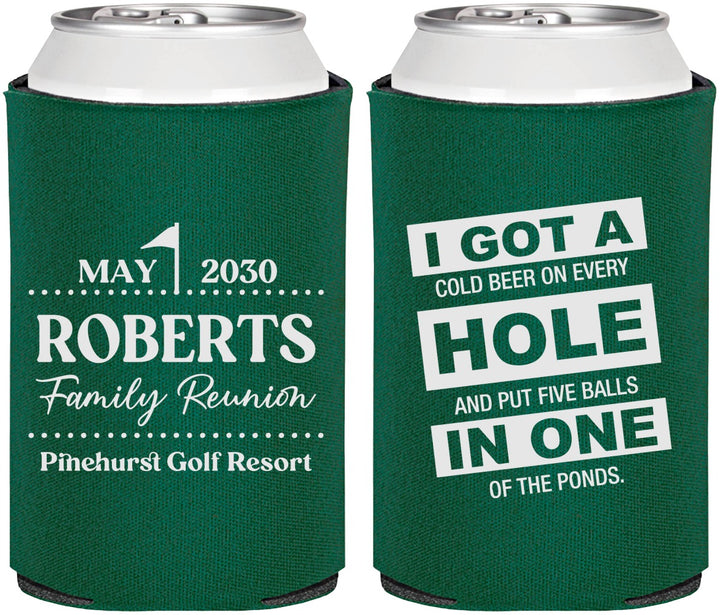 Personalized Family Reunion Can Coolers - Golf | 160049