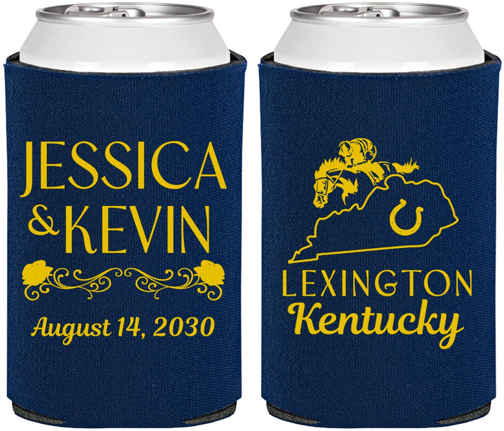 Personalized Wedding Can Coolers - Kentucky | 166