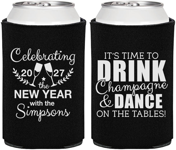 Personalized New Years Can Coolers - 2027 Drink Dance | 170002
