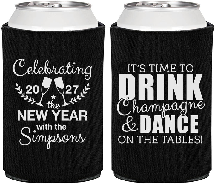 Personalized New Years Can Coolers - 2027 Drink Dance | 170002