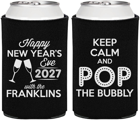 Personalized New Years Can Coolers - 2027 Pop The Bubbly | 170006